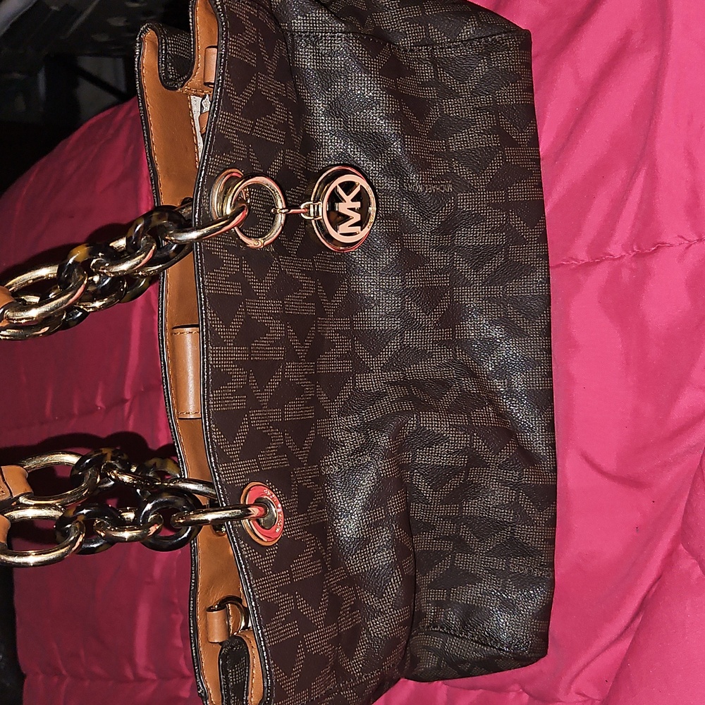 Michael Kors Dark Brown Signature Shoulder Bag